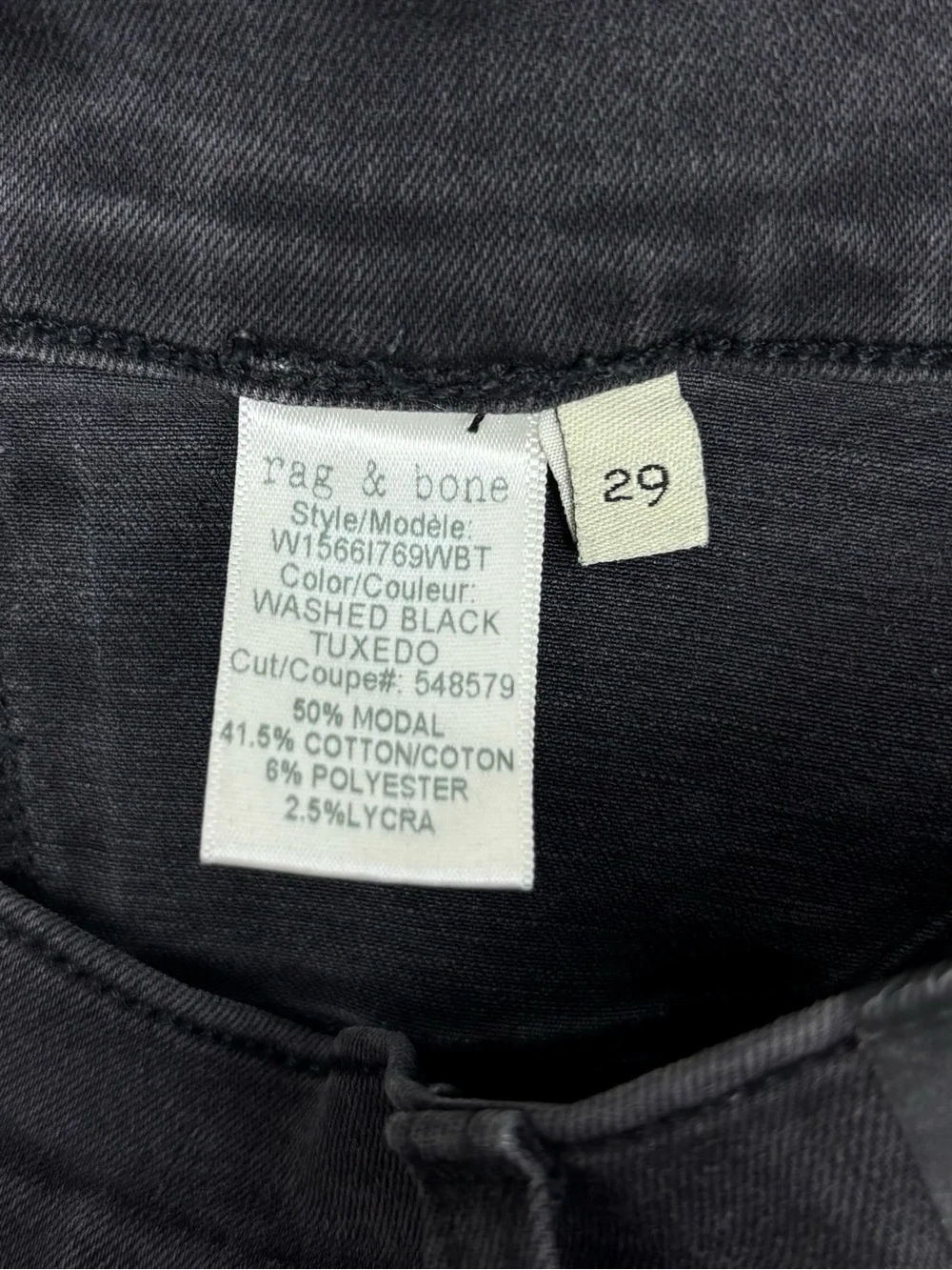 rag & bone washed black